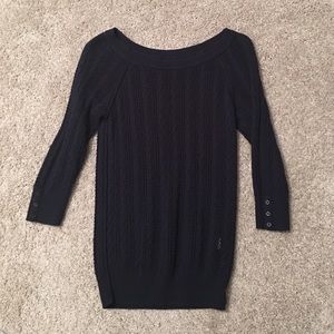 Women's navy American Eagle cable knit sweater