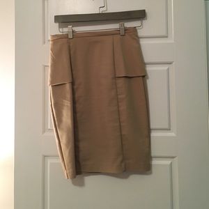 Tan pencil skirt