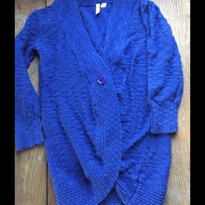 Blue cardigan
