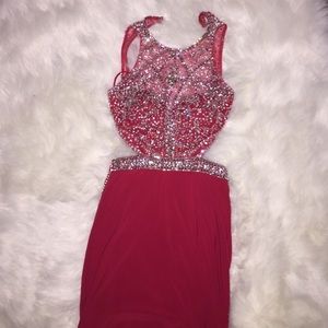 customized formal red dress