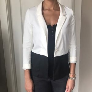 Black and white blazer