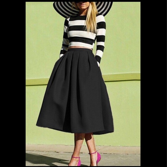 Black A-Line Skirt