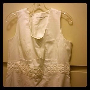 Calvin Klein White sleeveless dress