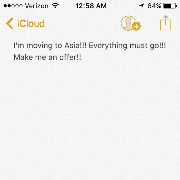 Moving to Asia!!! Everything must go