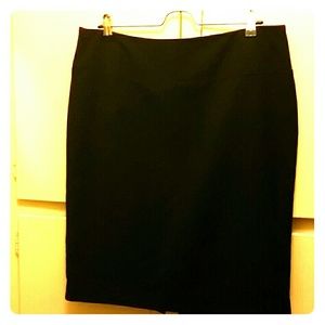 Navy blue pencil skirt