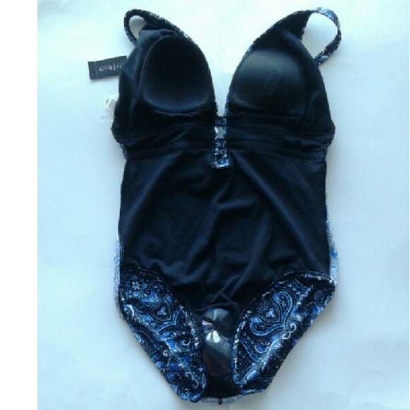 Paisley Printed banded one piece swimsuit - Picture 4 of 4