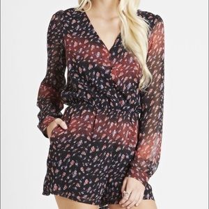 BCBGeneration Flower Print Romper NWT
