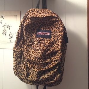Fuzzy Leopard Backpack