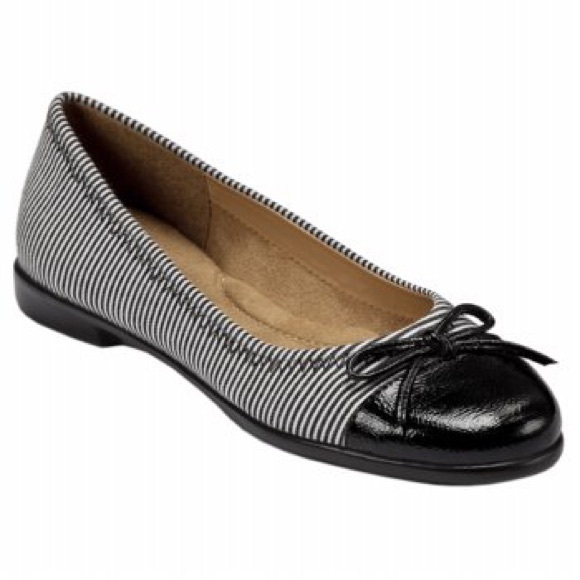 Aerosoles Striped Fabric Ballet Flats - Fits 6.5