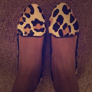 INC leopard print flats