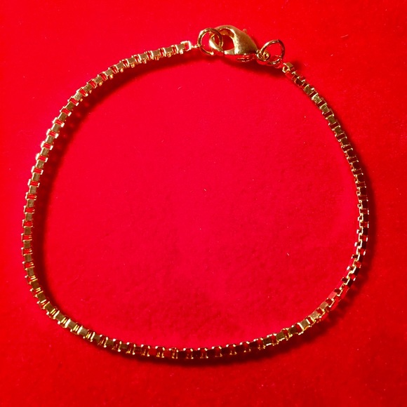18KT Gold Plated Box Bracelet