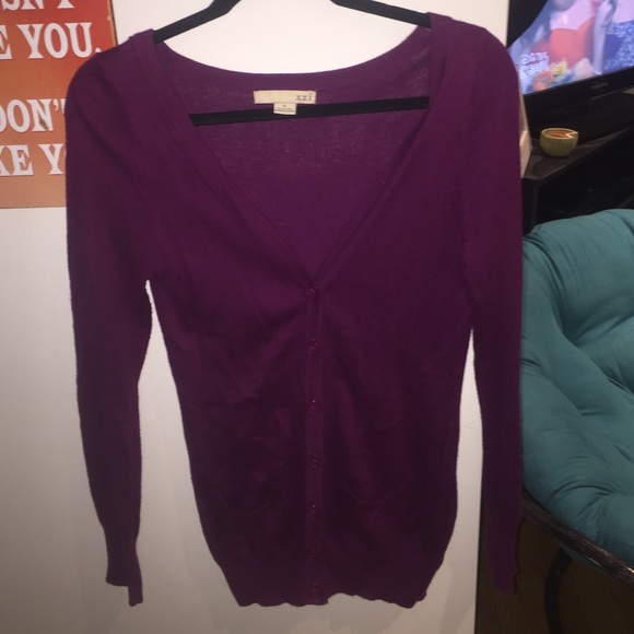 Forever 21 burgundy cardigan