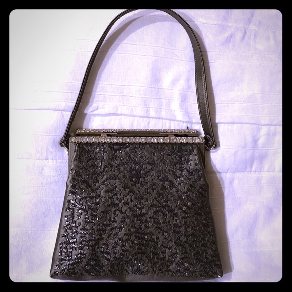 VALENTINO- embellished mini satin evening bag