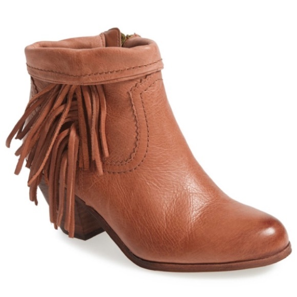 NEW Sam Edelman Louie Fringe Boho Booties Boots