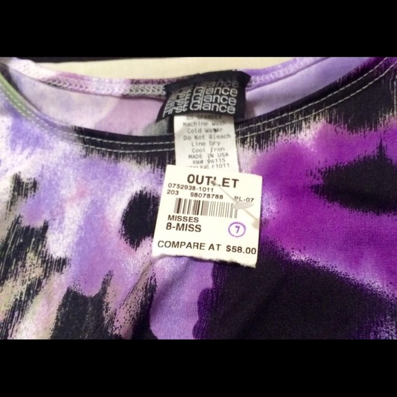 8 Misses First Glance 92%Polyester 8%Spadex Dress - Picture 4 of 4