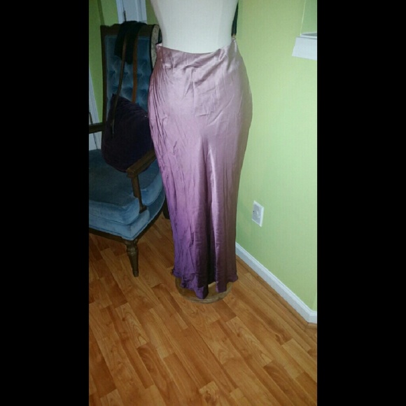 Silk Purple Ombre Boho Gypsy Maxi Dress - Picture 1 of 4