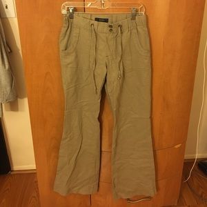 Jessica Simpson tan tinen pants