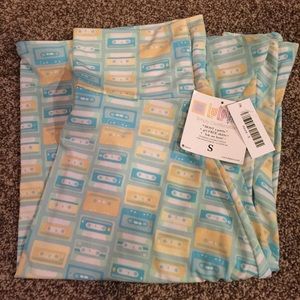 Lularoe small azure skirt cassette tapes