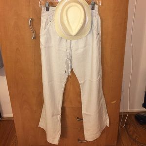 BUNDLE!!!! Cream fedora and linen pants!!