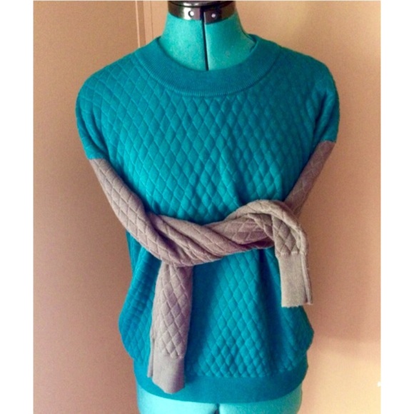 Romeo & Juliet Couture Sweaters - Romeo & Juliet Couture Quilted Crew Neck Sweater