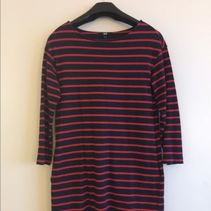 UNIQLO nautical stripe dress sz L (w/ pockets)