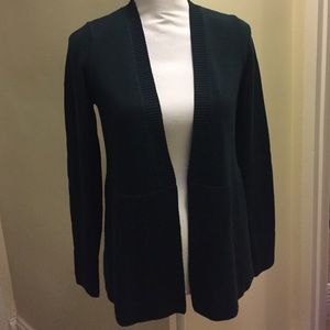 AT Loft Teal Green Open Ribbed Cardigan Sz XXS