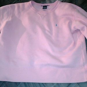 Pink polo sweatshirt