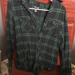Wet seal hooded flannel!