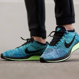 Nike Flyknit Racers "Blue Lagoon" Men's size 11.5