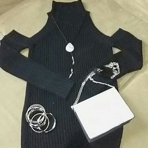 Black Tunic sweater dress