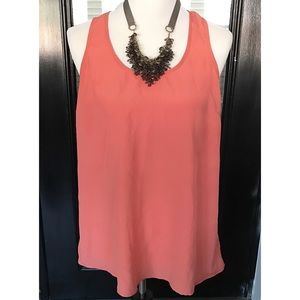 Salmon Sleeveless Blouse