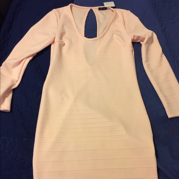 Peach dress back out a little