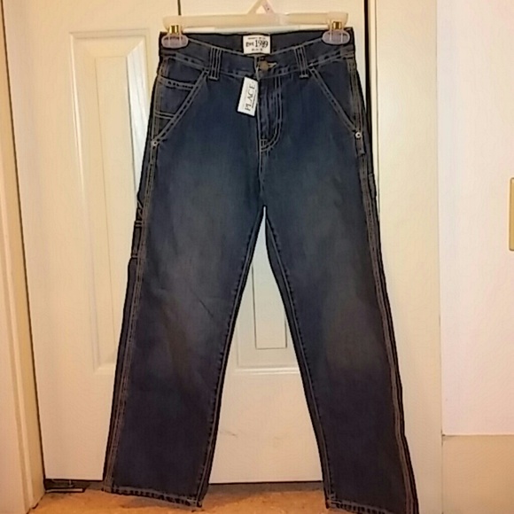 size 10 EUC Boys the childrens place jeans denim /& black wash colors 2 pairs