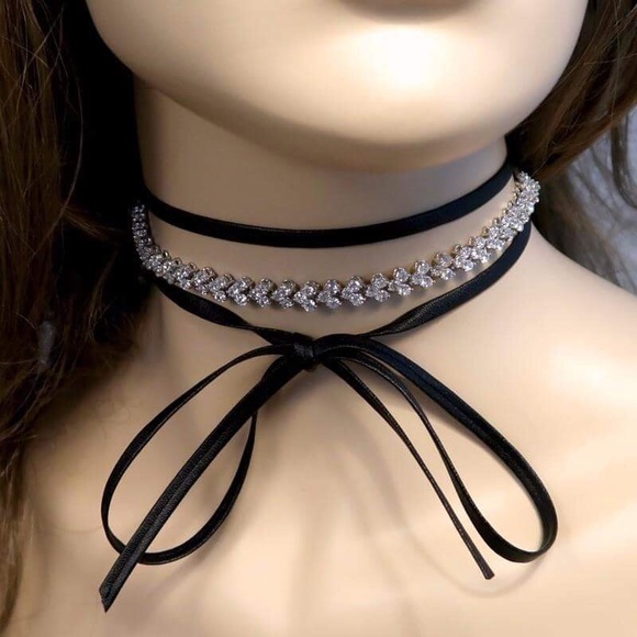 Hautecoco Jewelry - SALE Heartfelt Cubic Zirconia Tie Wrap Choker