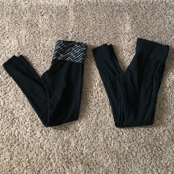 2 fold over yoga pants