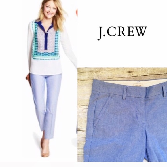 J. Crew Pants - NWOT J.Crew chambray straight leg pants