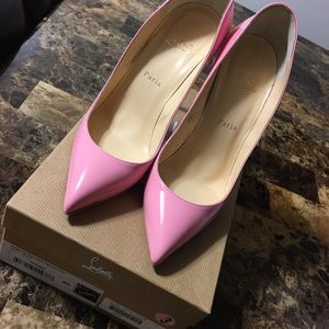 Christian louboutin pink patent 100pigalles $450PP