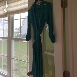 NWOT Calvin Klein Green Wrap Dress