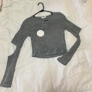 NWT gray Crop top!