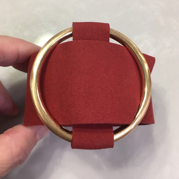 Statement Bracelet red to Terra Cotta color. - Picture 2 of 4