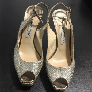 Jimmy Choo Metallic Evening Shoes