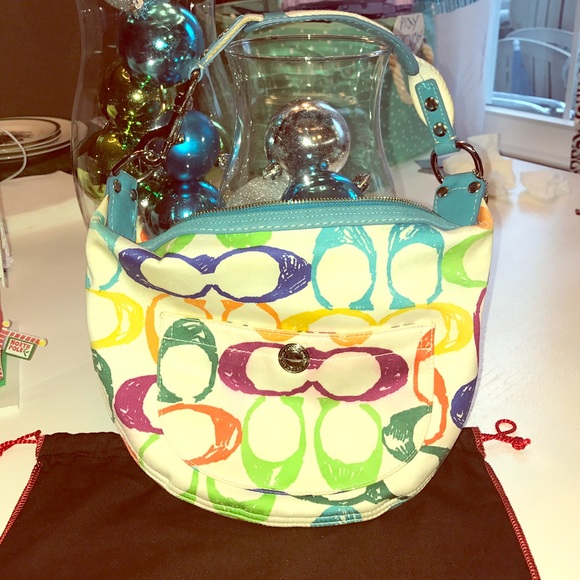 Authentic Coach watercolor hobo