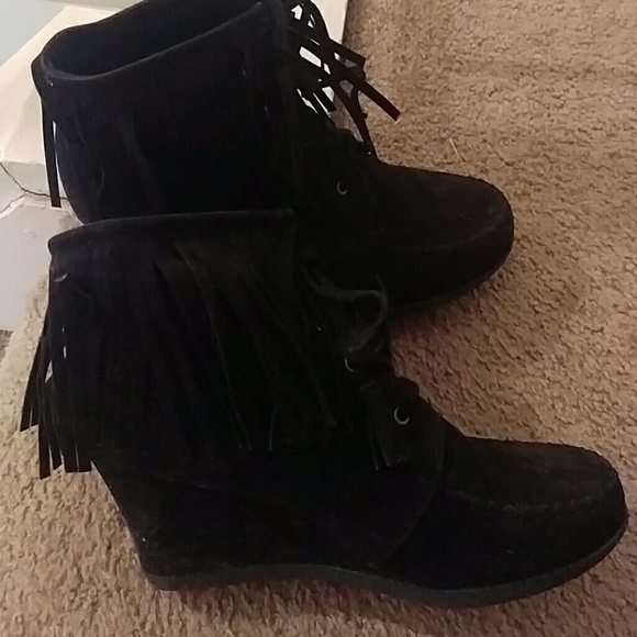 Moccasin Wedge Boots