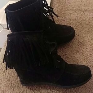 Moccasin Wedge Boots