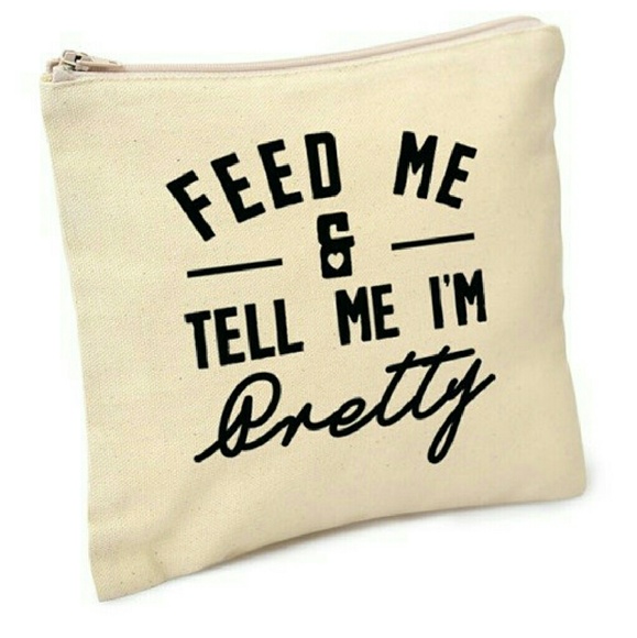 Sale << Feed Me and Tell Me I'm Pretty Makeup Bag - Picture 2 of 2