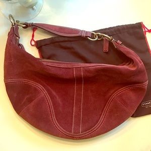 Authentic Coach suede hobo