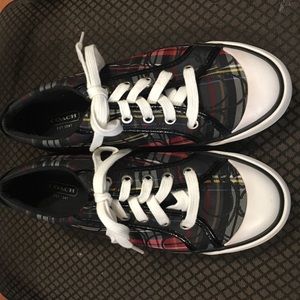 Coach Tartan Plaid Sneakers Size 7.5