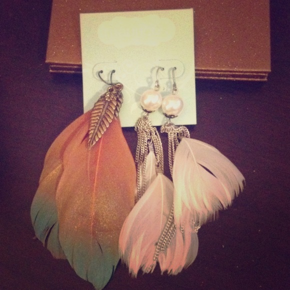 Feather earrings