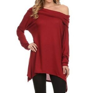 off the shoulder tunic sweater | LAST ONE