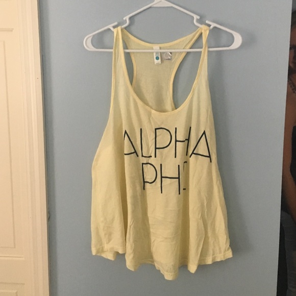 Yellow California alpha phi tank